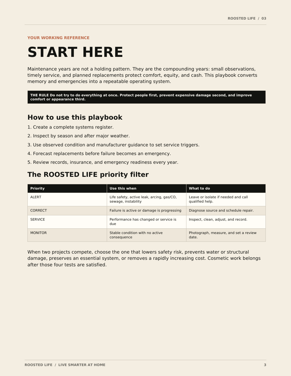 The Maintenance Years Homeowner Playbook sample page 2