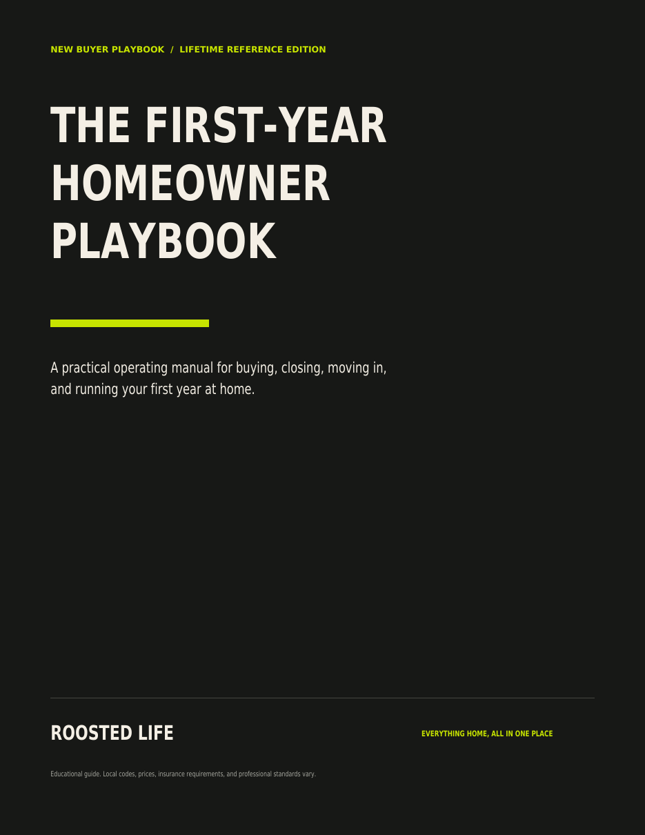 The First-Year Homeowner Playbook cover
