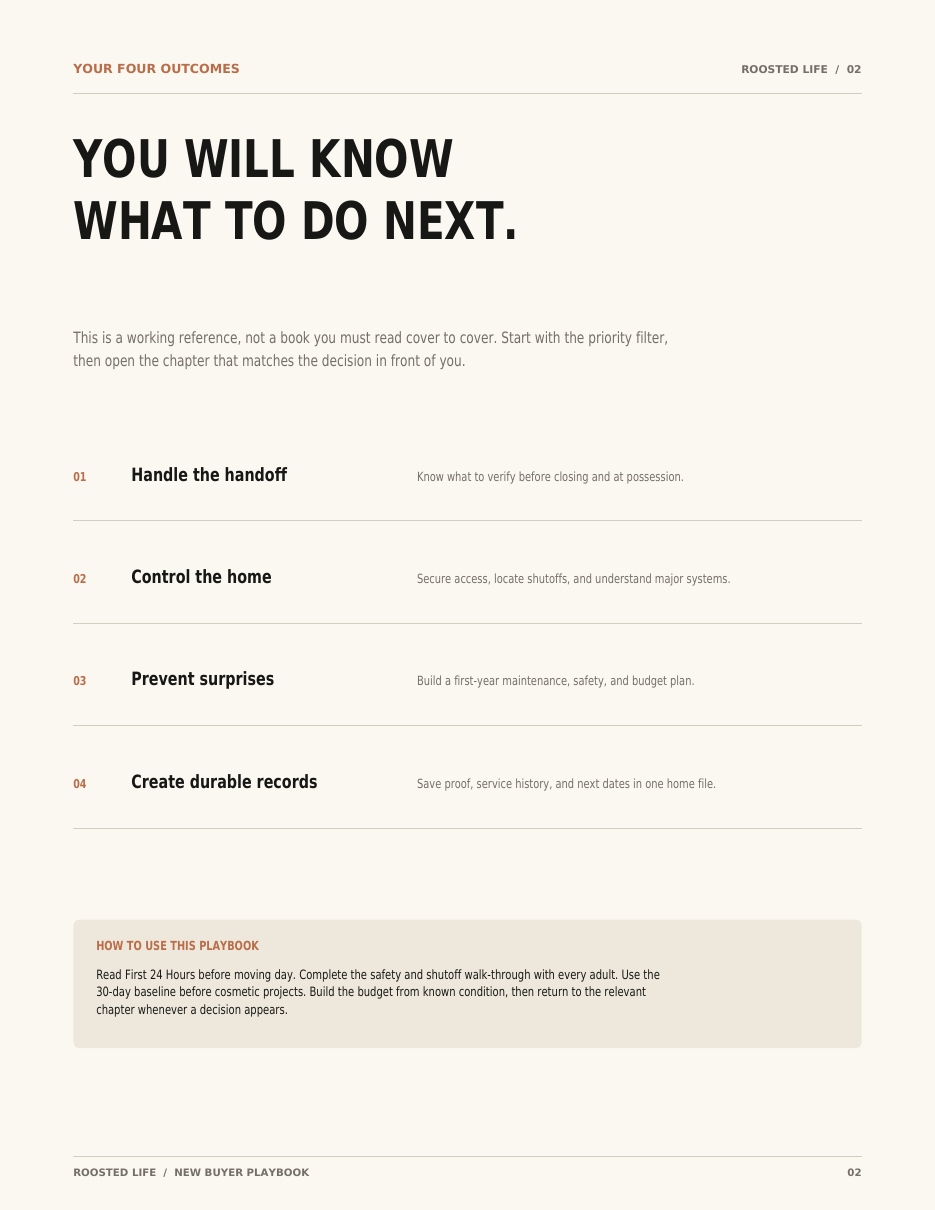 The First-Year Homeowner Playbook sample page 1